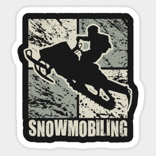 Snowmobiling Stunt Art Sticker